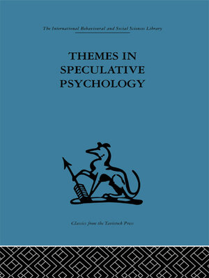cover image of Themes in Speculative Psychology